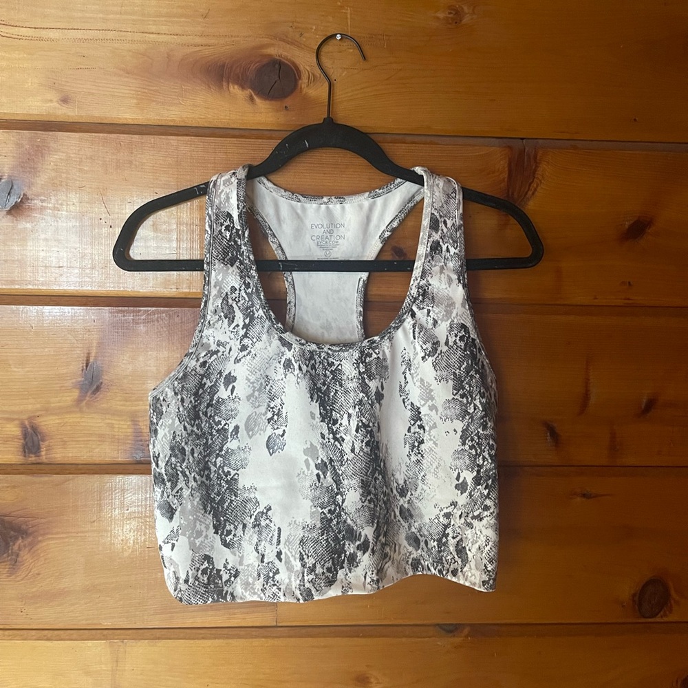EVOLUTION & CREATION - snake print crop top